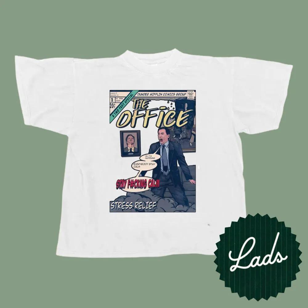 Office Comic TshirtFunnystressrelievingprinted Pattern TshirtNostalgicComic Book Fun Tshirt S