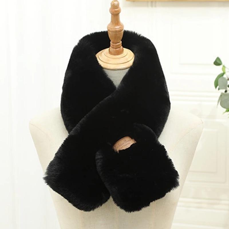 New Mao Mao collar scarf winter women's warm imitation Rex rabbit plush scarf neck protection cute neck cover