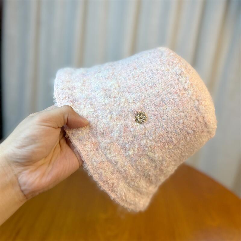 Fisherman Hat Women's Autumn and Winter Korean Style Large Head Circumference Showing Face Small Bucket Hat Fashion Versatile Basin Hat