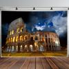2D Ancient Roman Colosseum Tapestry Nighttime Historical Architecture Wall Hanging