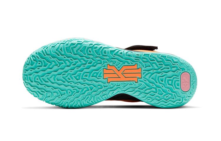 Nike Kyrie 7 Play For The Future BP Mid top Children's Basketball Shoes Black Orange Green Children Aged 3 7 Years Old CW3236-800
