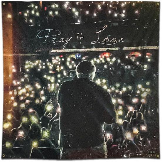 Eksent 3FT/3FTTapestry Banner Tapestry Flag Pray 4 Love Tapestry Flag Art Music ALBUM Cover Wall Hanging Banner