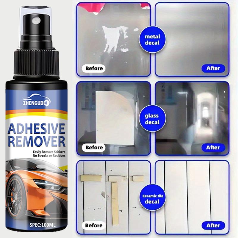 Rimuovi Adesivi per Vetri e Vernice Auto, Rimuove Facilmente Etichette Adesive e Residui di Pellicole di Trasferimento, Kit di Rimozione Spray Portatile