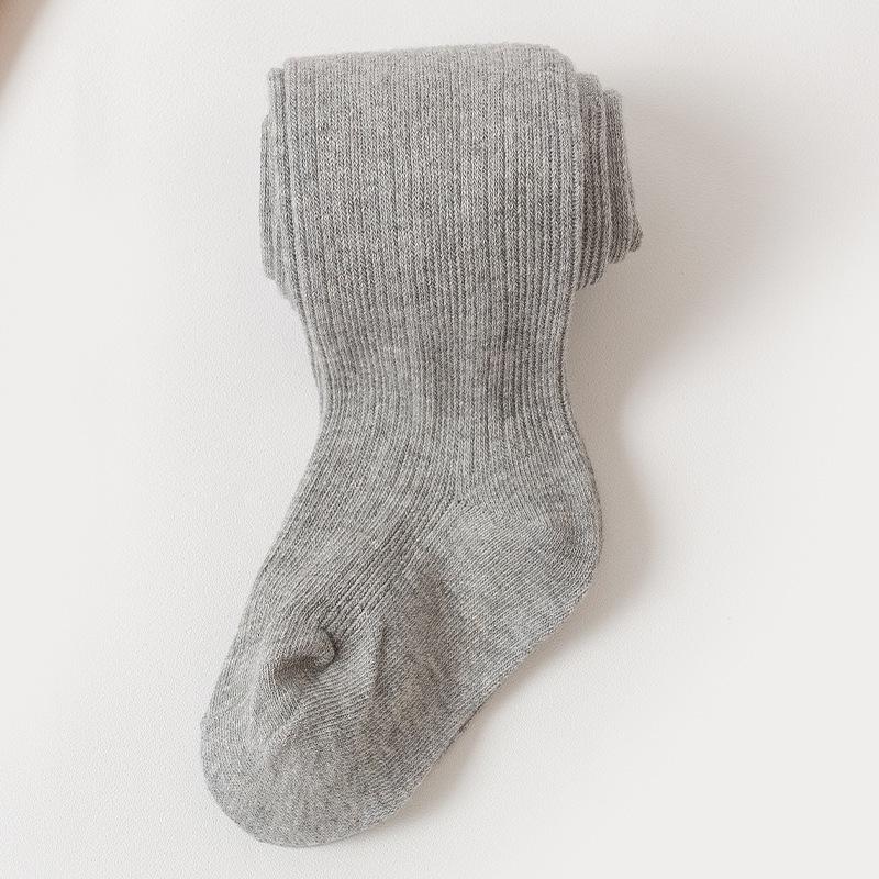 "Children's Embroidered One-Piece Pantyhose for Girls (0-4 Years) with Baby Foot Socks"