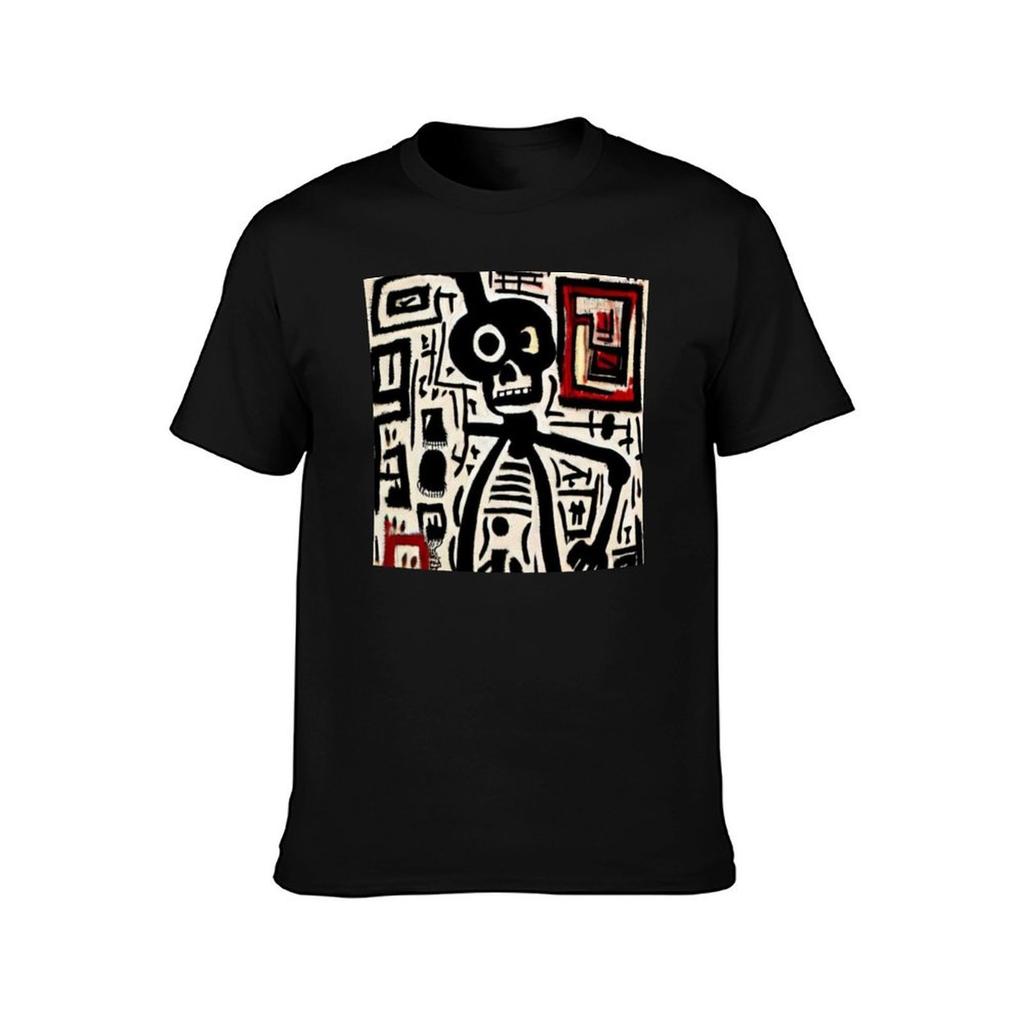 Skull And Bones Skeleton Graffiti Art TShirt t shirt man cotton funny t shirts cotton TShirt