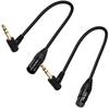 Cabo Adaptador 90° 6,35 mm 1/4" Macho para XLR Fêmea / Macho, Cabo de Interconexão de Polegada Quarto TS/TRS para XLR de 3 Pinos
