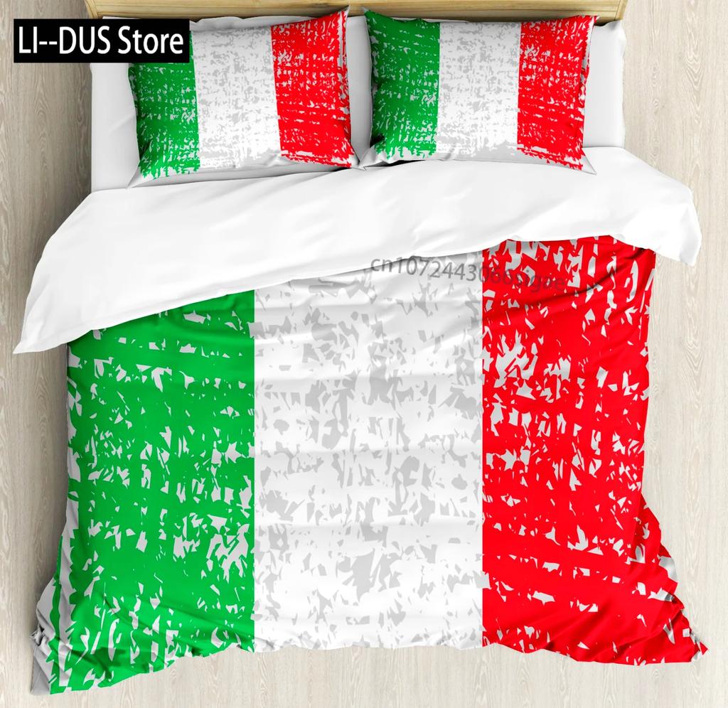 Italy Duvet Cover Queen/King/Full Size For Kids Adult Microfiber Italian Rome Venice Pisa Tower Tuscany Pizzas View Bedding Set
