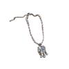 Titanium Steel Dongmen Personality Temperament Mori Fu Character Long Life Lock Round Bead Bracelet Female Retro Gui