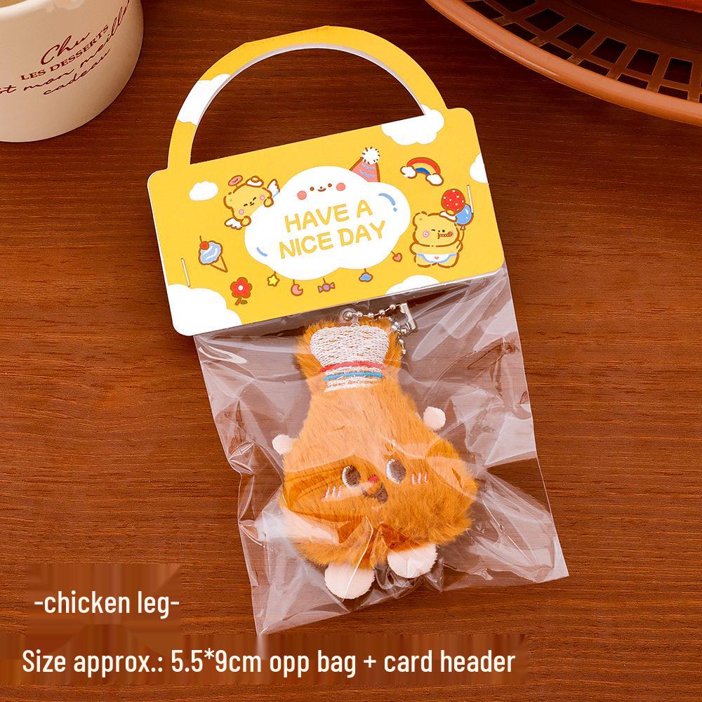 Cute Cartoon Food Plush Toy Pendant - Student Bag Ornament & Small Gift 3.5