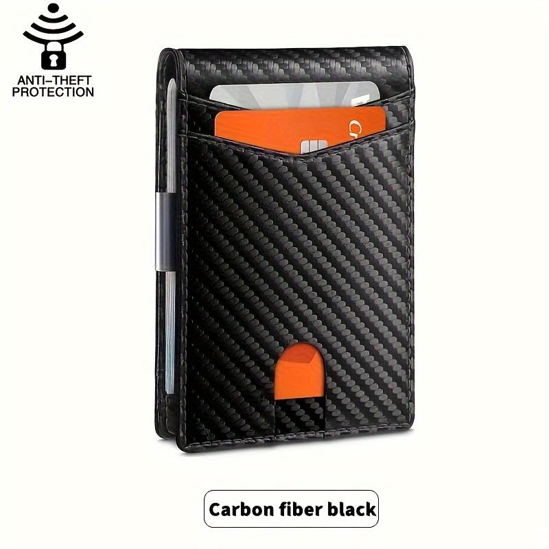 Portafoglio intelligente sottile da uomo in vera pelle RFID 2023 con clip per carta di credito per soldi Mini titolare della carta portafoglio sottile da uomo con blocco