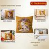 Embroidered Style Floral Fox Throw Pillow Covers Pattern Cushion Cover Suitable For Sofa Bedroom Car Pillow Cover