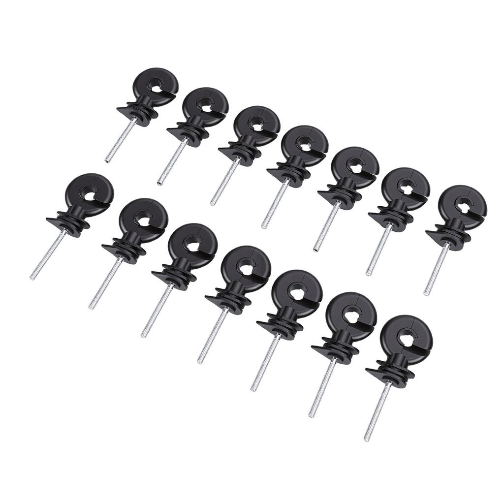 50 Pcs Electric Fence Insulator Screw In Fence Ring M5 Thread Wood Post Self Tapping Insulator for Animal Husbandry