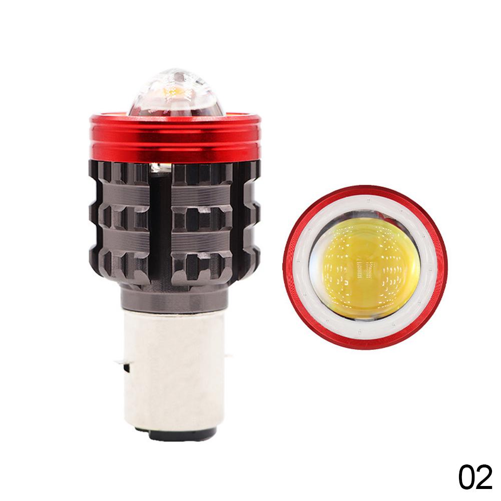 H4 Led Motorcycle Headlight BA20D H6 Angel Eye Motor Led Bulb Motorbike Head Lamp White Yellow High Low Beam DC 12-80V Universal
