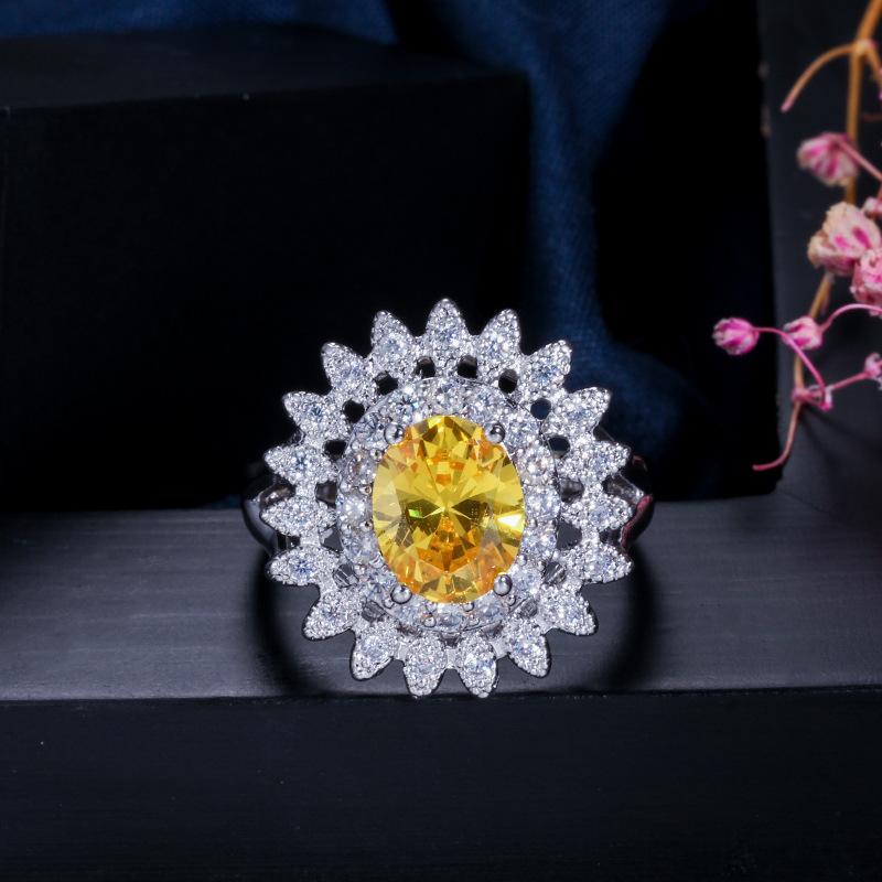 Ladies' Hand Jewelry, Trendy And Exquisite Zircon Ring Ring.