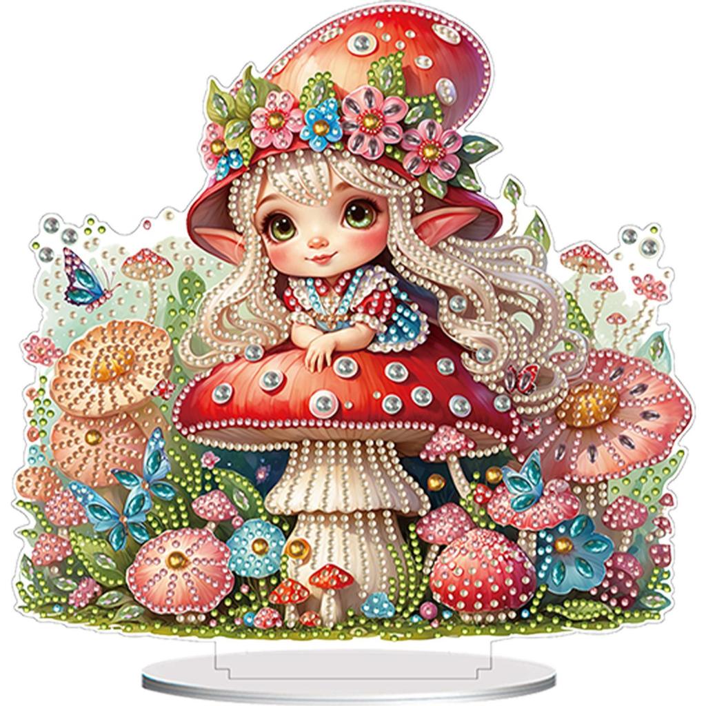 Acrylic Special Shape Garden Hut Desktop Diamond Art Kits Rhinestones Desktop Ornaments 5D DIY Diamond Art Tabletop Decorations