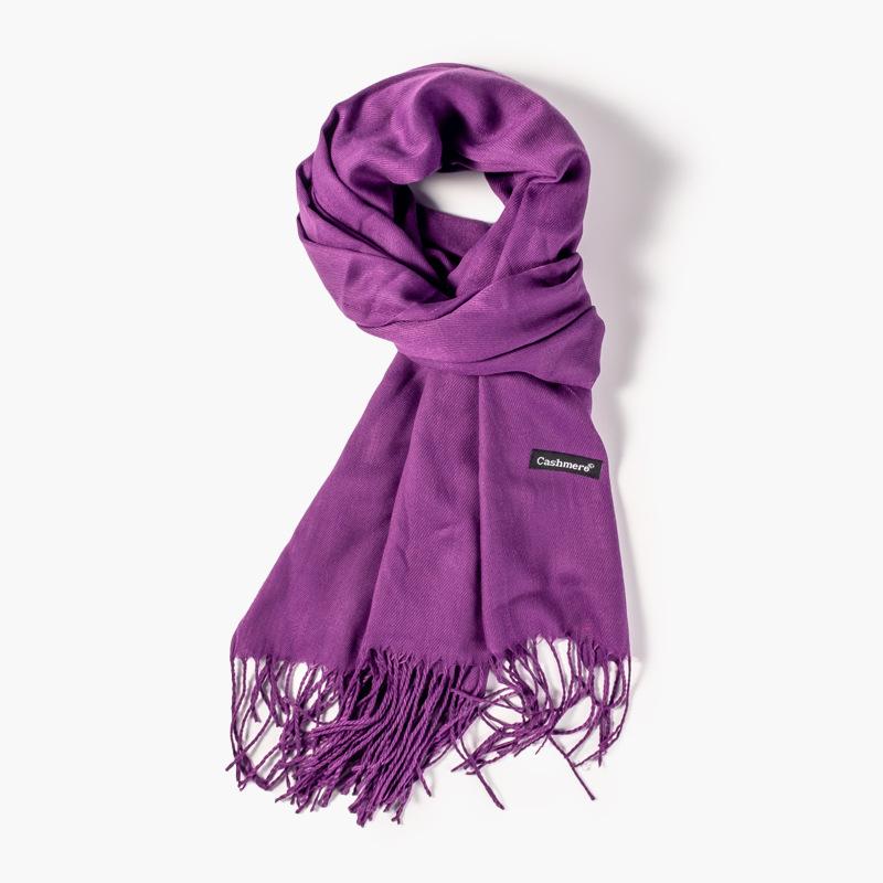 Women's High-End Red Imitation Cashmere Knit Shawl - Versatile & Fashionable