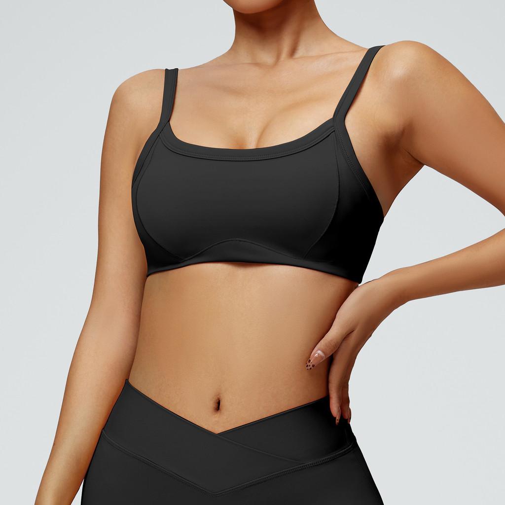 Nude Sports Bra With Removable Pads For Yoga And Running Enthusiasts