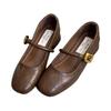 Spring Mary Jane shoes shallow single shoes women's small leather shoes medium thick heel new retro