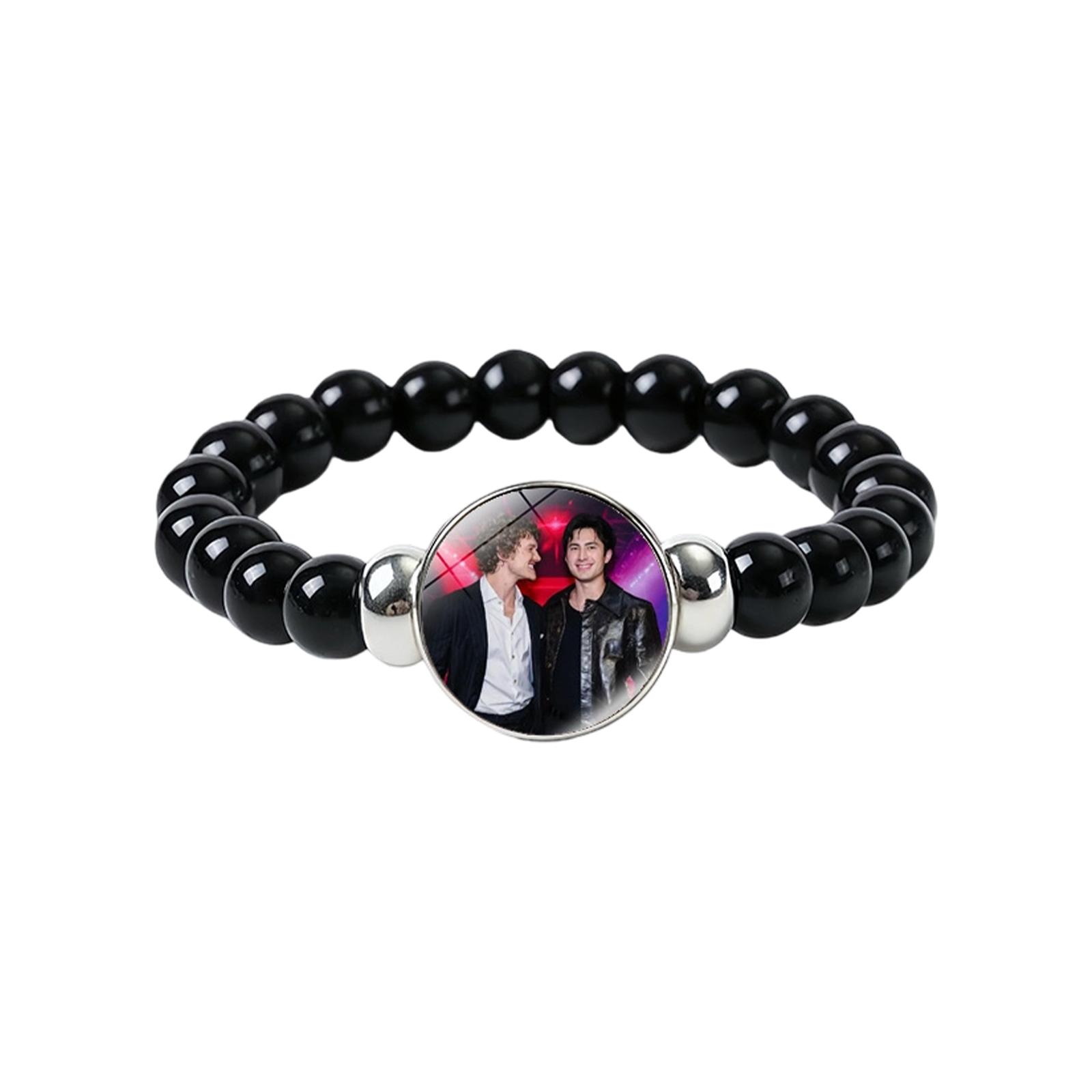 

Peak Showdown Bracelet Time Gemstone Bracelet Black Beaded Bracelet One Size