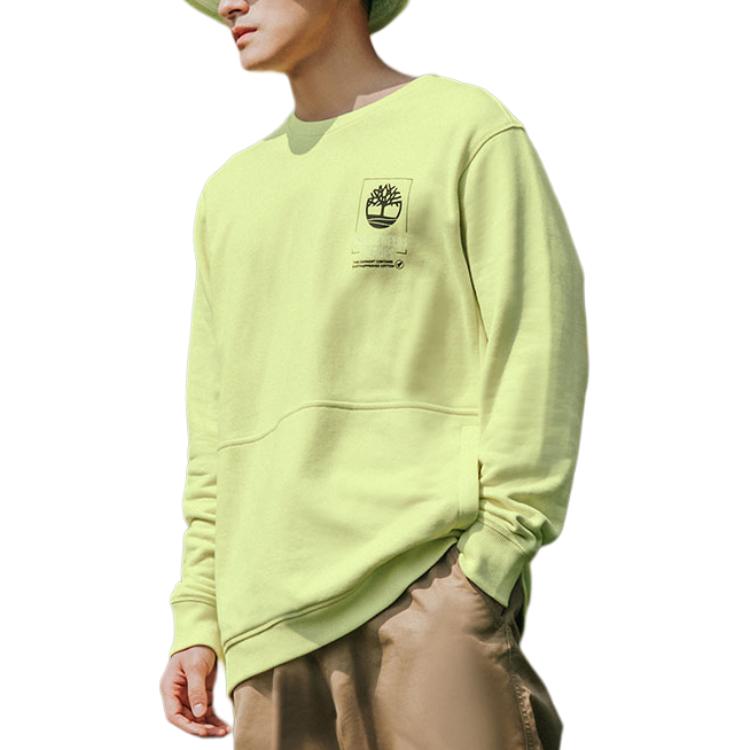 Timberland Logo Outdoor Sports Casual Printed Pullover Sweatshirt Men Sweatshirt Bright-Green A24NY-322
