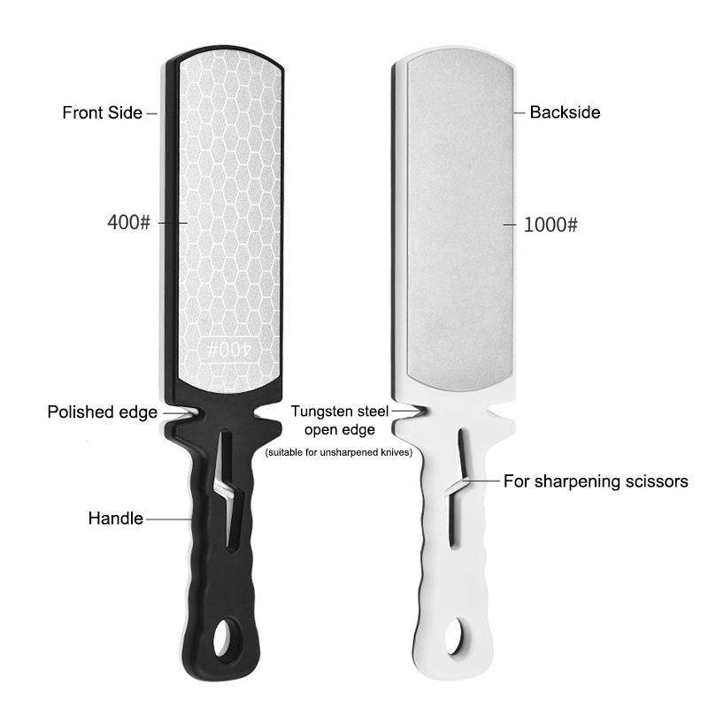 5 In1 Knife Sharpener Diamond Bars 400/1000 Multi-Tool Kitchen Knives Tungsten Steel Ceramic Grinding Double-Sided Whetstone
