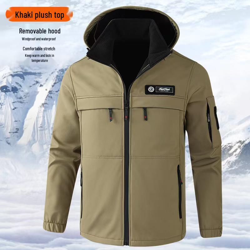 Winter Velvet Ski Suit: Water-Repellent, Windproof, Warm Workwear for Outdoor Cold Protection