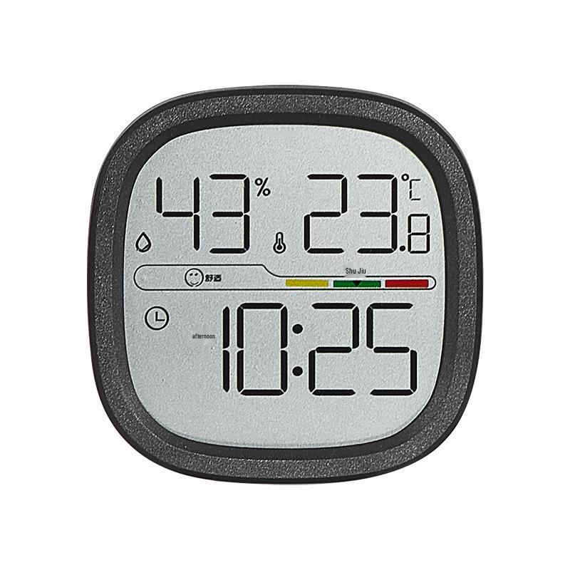 8218 Multi-function Slim Digital Wall Clock with LCD Display and Temperature