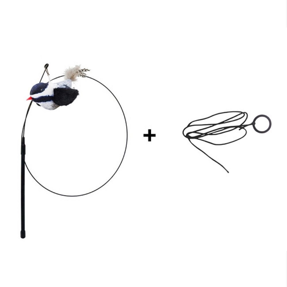 

ПВХ/Перо/Ткань Дразнилка для кошки Имитация Кошка Интерактивная игрушка Само Привет black-B