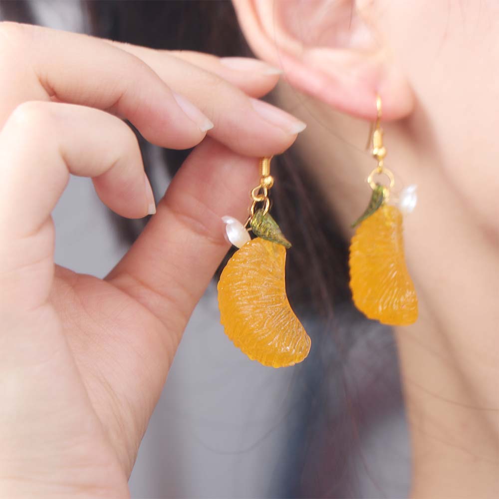 Hook Piercing Fruit Ear Jewelry Simulated Fruits Y2K Handmade Earrings  Party