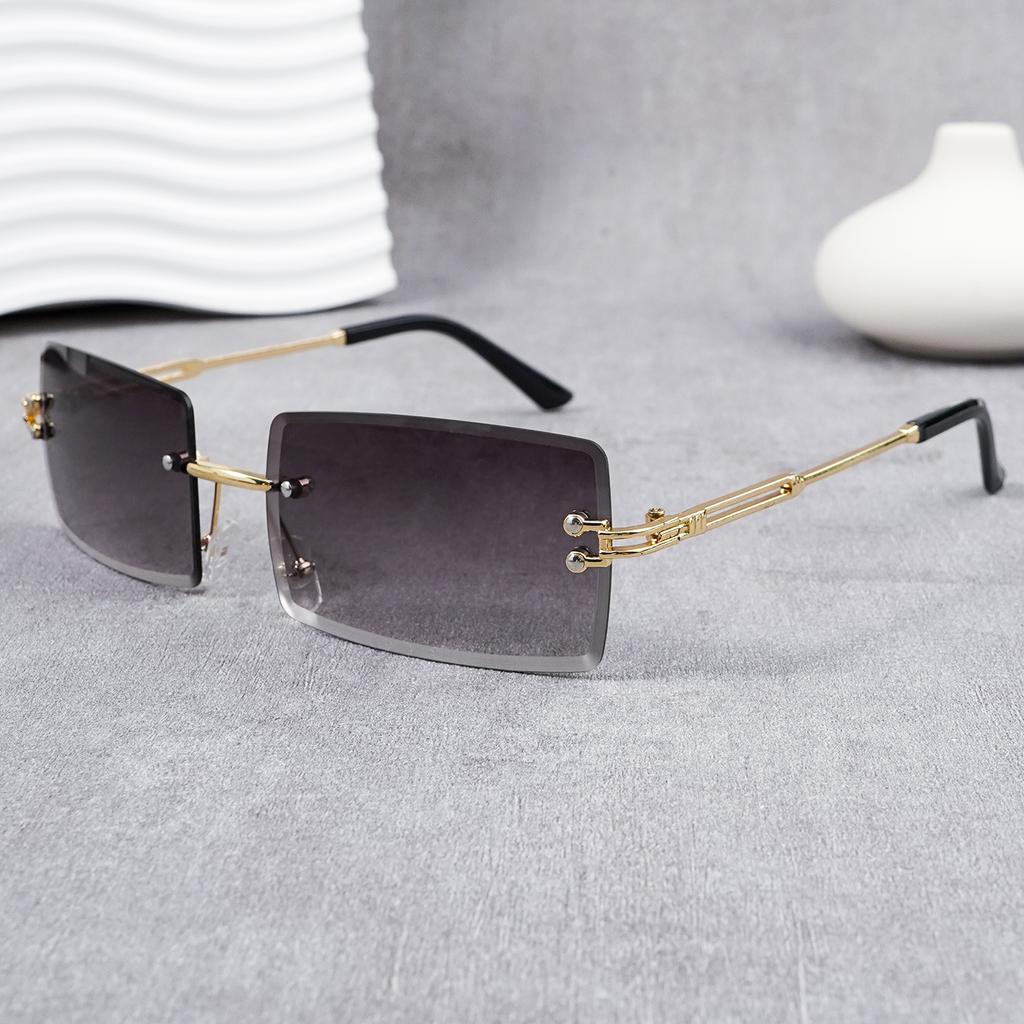 Frameless Rectangles For Women And Men - Uv400 Fashionable Sunglasses