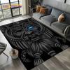 VIKAMA Vintage Runen Kriegsgott Muster Teppich Langlebig und Pflegeleicht Wohnzimmer Schlafzimmer Spielzimmer Teppich Heimdekoration