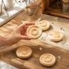 5pcs Solid Wood Bracelet Display Tray Round Shape Jewelry Organizer Tray  For Bracelets