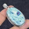 Ruby Fuchsite Gemstone Handmade 925 Sterling Silver Jewelry Pendant 2.29" K7t63