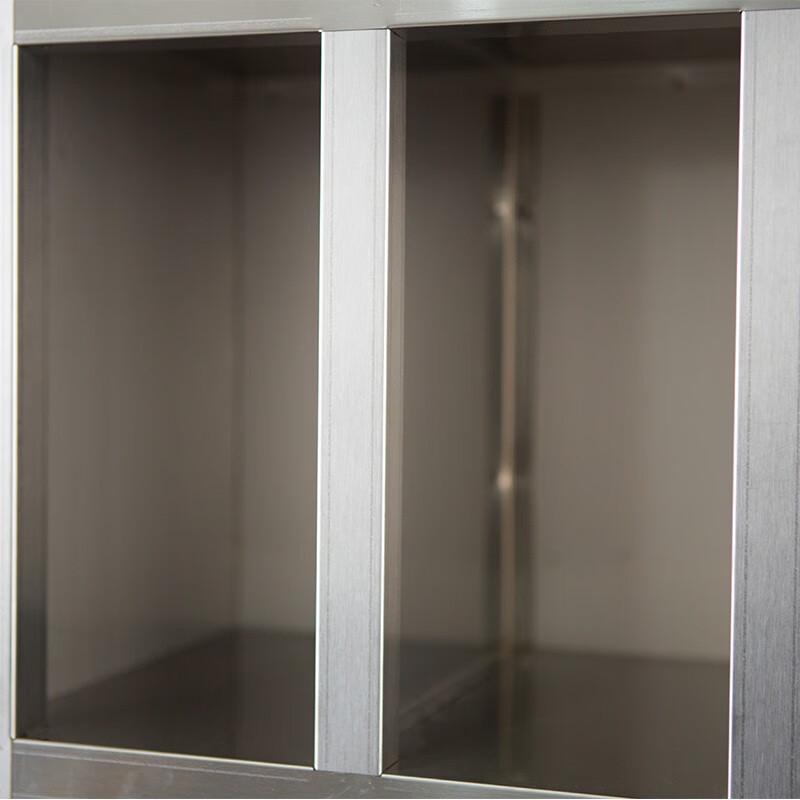 Stainless Steel Multi-Compartment Cup Storage Cabinet