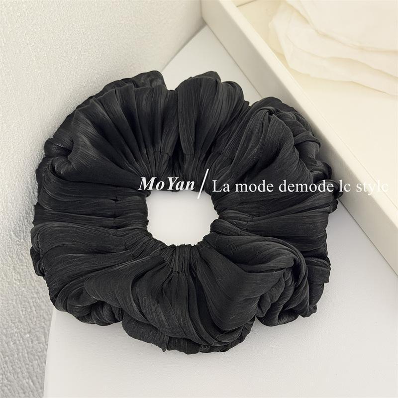 Fashionable Pleated Large Intestine Hairband, High-end and Laid-back Hair Rope Accessory, Pig Intestine Headband