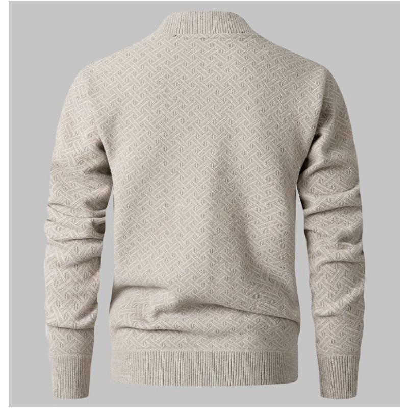 Men S Casual Half Turtleneck Fleece Thick Knit Sweater