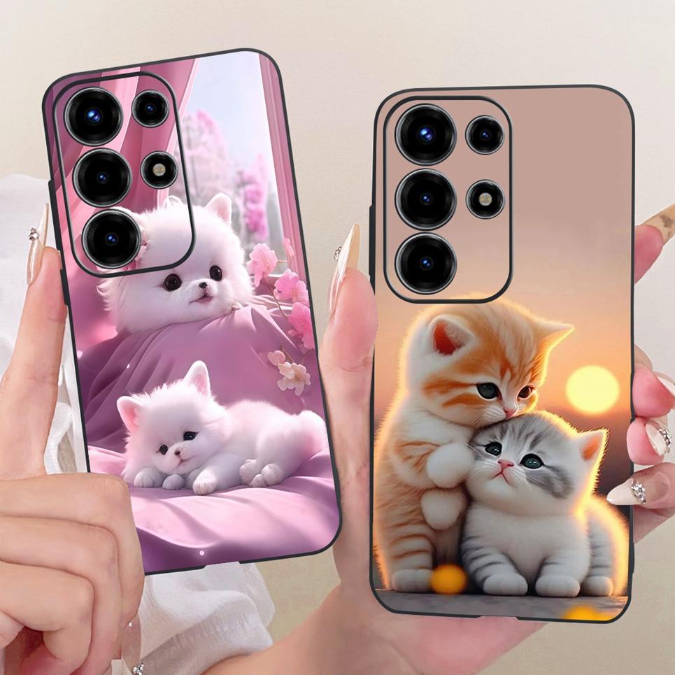 Bow Love Heart Pattern Cute Cat Phone Case For Itel Super 26 Ultra S26 Ultra S688LN Casing Soft TPU Silicone Shockproof Cover