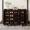 All-Aluminum Alloy Indoor Shoe Cabinet - Mildew-Resistant, Waterproof, Sunscreen Storage Solution.
