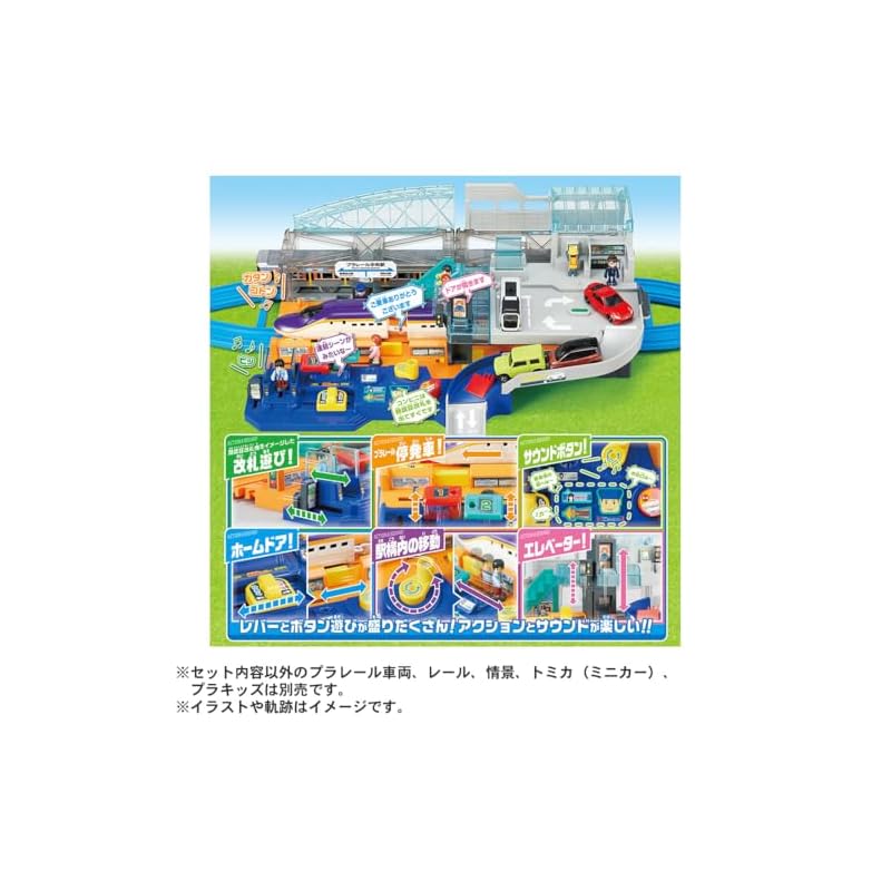Takara Tomy Plarail Big Station Train Toy with Lever Action & Sound (Ages 3+)