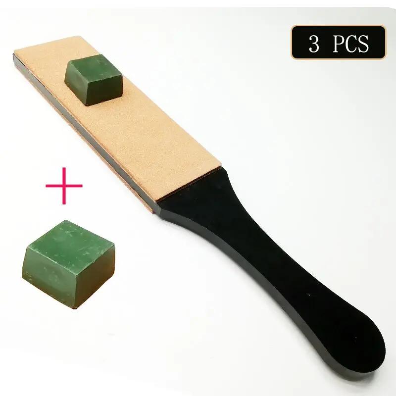 Prkénko na leštění kůže přírodním voskem a pasta Oboustranný lešticí nástroj pro leštění břitvy Ostřič nožů Kámen