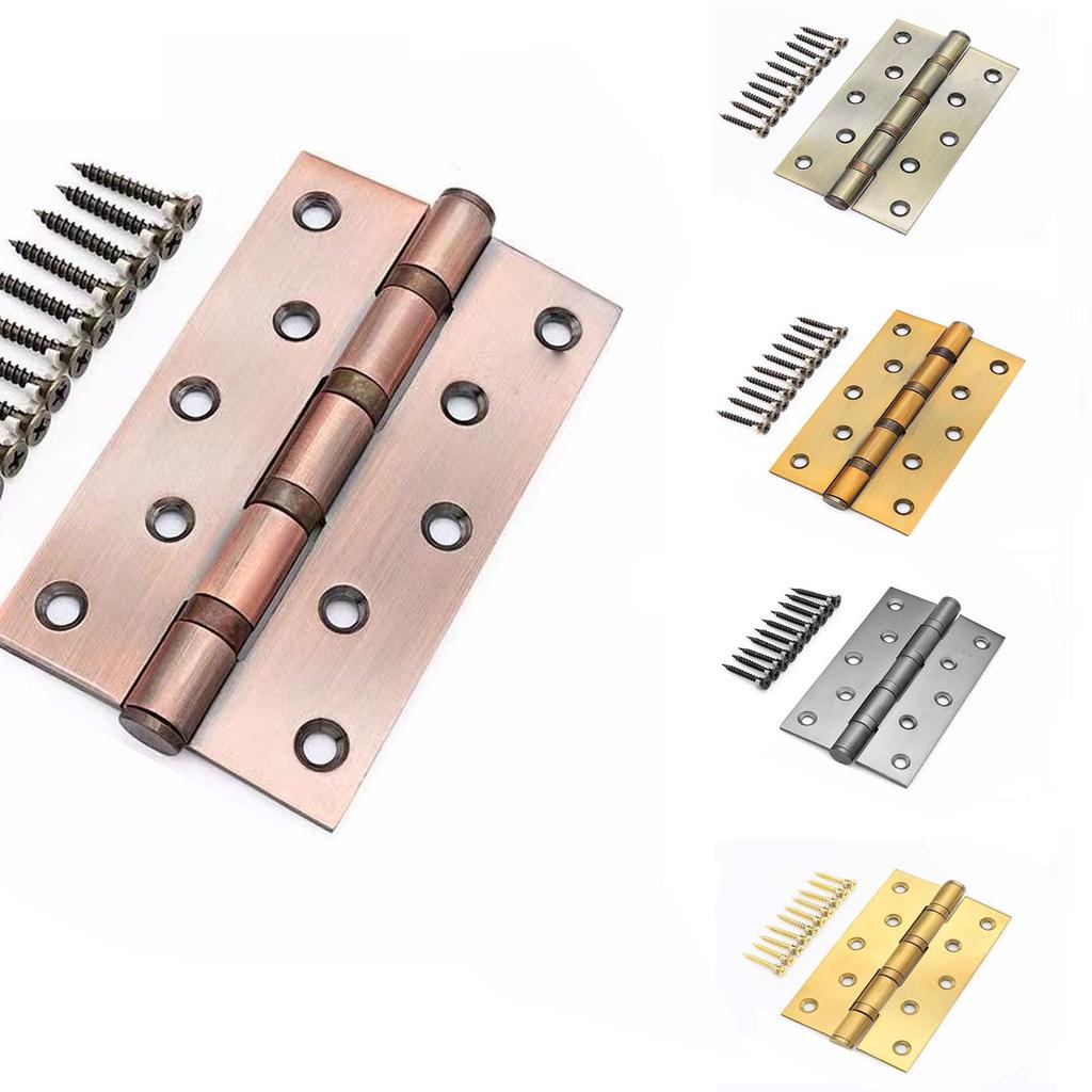 Silent Door Hinges Male & Female Set, Quiet Hinges for Home Bedroom Wooden Doors, Smooth Opening Door Hardware