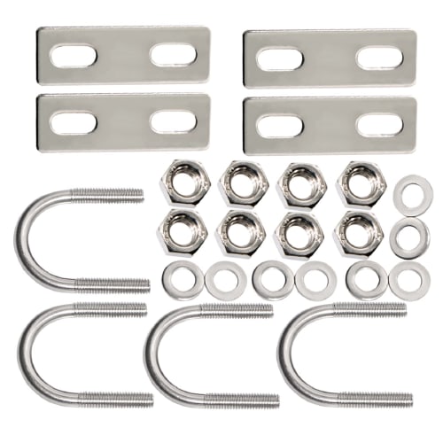 

Set of 4 27mm (1.1 ) U-Bolts, 304 Stainless Steel Round M6 Bolts with Plate Thread Nuts, Fits 24/25mm Pipes, Boats, and Other Home and Industrial Appl