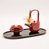 Sakai Sangyo Yamanaka Lacquerware Set of New Sake Cups Toso Made In Perfect for New New New and Any Year's (with Decorations) Japan. Year's