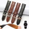 First Layer Cowhide Watch Strap For Patek Philippe 18mm 19mm 20mm Black Brown Watchbands Silver Rose Gold Pin Buckle Watch Chain