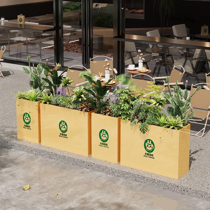 Outdoor Commercial Iron Flower Planter Box