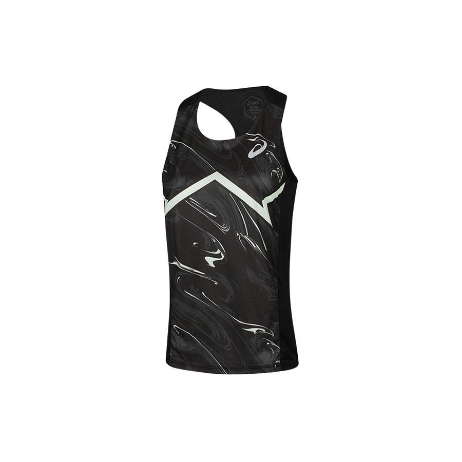 Asics Knitted Printed Breathable Pullover Round Neck Lightweight Vest Women tops Black 2092A386-001