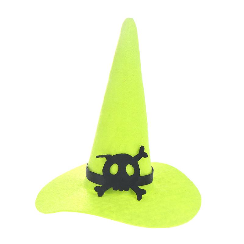 3Pcs Miniature Dollhouse Mini Color Felt Witch Hats For Halloween House Decoration Dolls Accessories Kids Play Toys Witch Hats