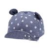Baby Sun Hat 4 Seasons Cuffed Hat Casual Baseball Cap for 0-2Years Children Outdoor Daily Life Dot Print Rabbit Ear Beach Caps
