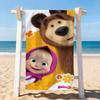 Cartoon m-Masha-and the B-Bear Towel Drying Bath Towel Applicable To Light Swimming Camping Yoga Beach Out