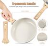 Nonstick Frying Pan Skillet Enduring Frying Pan with Heat Resistant Handle Uniform Heat Conduction Kitchen Cooking Omelette Pan